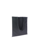 Sac pour le quotidien en coton biologique avec longues anses 140 g/m² couleur noir troisième vue