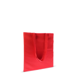 Sac pour le quotidien en coton biologique avec longues anses 140 g/m² couleur rouge troisième vue