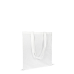 Sac pour le quotidien en coton biologique avec longues anses 140 g/m² couleur blanc troisième vue