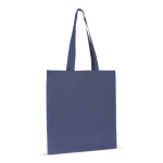 Sac pour le quotidien en coton biologique avec longues anses 140 g/m² couleur bleu foncé