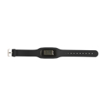 Podomètre en silicone avec compteur de pas, calories et distance couleur noir première vue