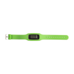 Podomètre en silicone avec compteur de pas, calories et distance couleur vert clair première vue