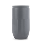 Gobelet isotherme en acier inoxydable avec couvercle à bouton 320 ml couleur gris