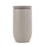 Gobelet isotherme en acier inoxydable avec couvercle à bouton 320 ml couleur beige