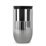 Gobelet isotherme en acier inoxydable avec couvercle à bouton 320 ml couleur argenté brillant