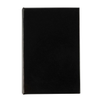 Notes adhésives couverture rigide avec papiers de différentes tailles couleur noir première vue