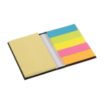 Notes adhésives couverture rigide avec papiers de différentes tailles couleur noir sixième vue