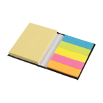 Notes adhésives couverture rigide avec papiers de différentes tailles couleur noir huitième vue