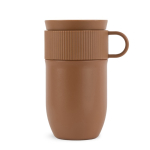 Mug isotherme en acier inoxydable avec petite anse 280ml couleur marron