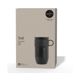 Mug isotherme en acier inoxydable avec petite anse 280ml couleur noir deuxième vue