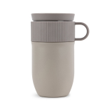 Mug isotherme en acier inoxydable avec petite anse 280ml couleur beige