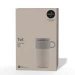 Mug isotherme en acier inoxydable avec petite anse 280ml couleur beige deuxième vue