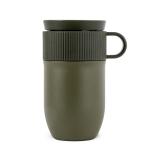 Mug isotherme en acier inoxydable avec petite anse 280ml couleur vert olive