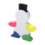 Marqueur en forme de bonhomme 4 couleurs fluorescentes et nettoyeur couleur blanc