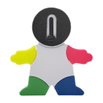 Marqueur en forme de bonhomme 4 couleurs fluorescentes et nettoyeur couleur blanc septième vue