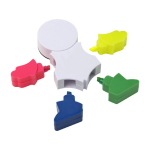 Marqueur en forme de bonhomme 4 couleurs fluorescentes et nettoyeur couleur blanc neuvième vue