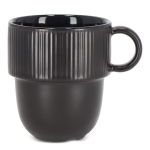 Tasse en porcelaine avec petite anse supérieure 270ml couleur noir