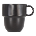 Tasse en porcelaine avec petite anse supérieure 270ml couleur noir deuxième vue