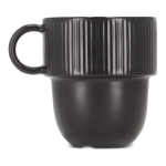 Tasse en porcelaine avec petite anse supérieure 270ml couleur noir troisième vue