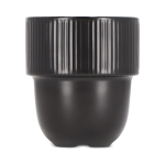 Tasse en porcelaine avec petite anse supérieure 270ml couleur noir quatrière vue