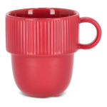 Tasse en porcelaine avec petite anse supérieure 270ml couleur rouge