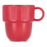 Tasse en porcelaine avec petite anse supérieure 270ml couleur rouge deuxième vue