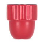 Tasse en porcelaine avec petite anse supérieure 270ml couleur rouge quatrière vue