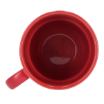 Tasse en porcelaine avec petite anse supérieure 270ml couleur rouge sixième vue