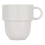 Tasse en porcelaine avec petite anse supérieure 270ml couleur blanc deuxième vue