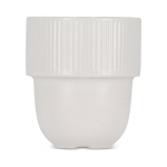 Tasse en porcelaine avec petite anse supérieure 270ml couleur blanc quatrière vue