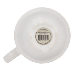 Tasse en porcelaine avec petite anse supérieure 270ml couleur blanc septième vue