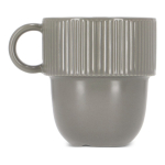 Tasse en porcelaine avec petite anse supérieure 270ml couleur gris troisième vue