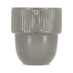 Tasse en porcelaine avec petite anse supérieure 270ml couleur gris cinquième vue