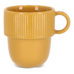Tasse en porcelaine avec petite anse supérieure 270ml couleur jaune