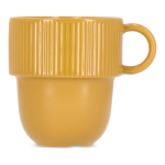 Tasse en porcelaine avec petite anse supérieure 270ml couleur jaune deuxième vue
