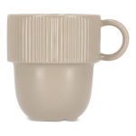 Tasse en porcelaine avec petite anse supérieure 270ml couleur gris clair deuxième vue