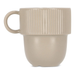 Tasse en porcelaine avec petite anse supérieure 270ml couleur gris clair troisième vue