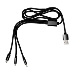 Set de câbles de charge plusieurs connecteurs et longueur de 95 cm couleur noir première vue