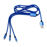 Set de câbles de charge plusieurs connecteurs et longueur de 95 cm couleur bleu ultramarine première vue