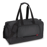 Sac de voyage en jacquard et PU avec compartiment pour chaussures couleur noir
