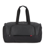 Sac de voyage en jacquard et PU avec compartiment pour chaussures couleur noir deuxième vue