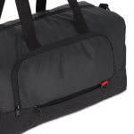 Sac de voyage en jacquard et PU avec compartiment pour chaussures couleur noir quatrière vue