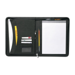Porte-documents avec 30 feuilles lignées et compartiments couleur noir première vue