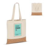 Tote bag en coton avec base en liège 170 g/m²