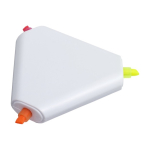 3 marqueurs fluorescents dans un triangle en plastique Triangle couleur blanc cinquième vue