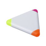 3 marqueurs fluorescents dans un triangle en plastique Triangle couleur blanc septième vue
