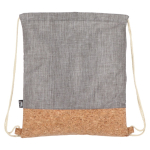 Sac à dos en RPET avec base en liège et capacité de 10 kg couleur gris quatrière vue