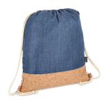 Sac à dos en RPET avec base en liège et capacité de 10 kg couleur bleu foncé