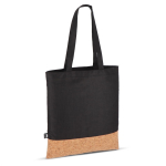 Tote bag en RPET avec base en liège et capacité de 10 kg couleur noir