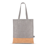 Tote bag en RPET avec base en liège et capacité de 10 kg couleur gris troisième vue